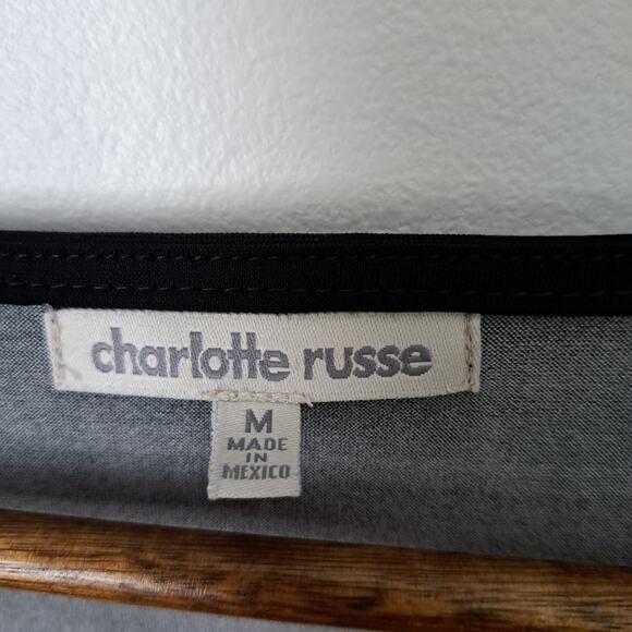 Charlotte Russe Floral Printed Belted Top Size Medium - Picture 3 of 5